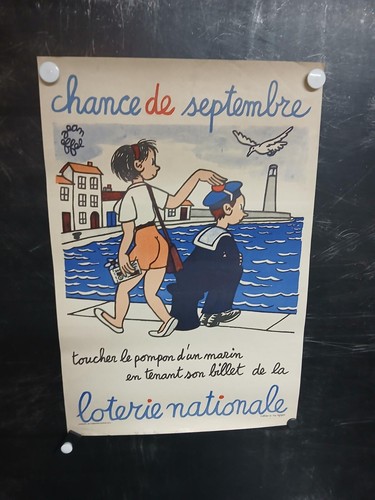 Affiche loterie pompon du - loterie,