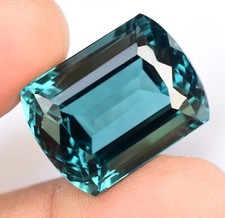 37.40 CT Naturel Paraiba Tourmaline Verdâtre Fluo Bleu Cuivre Certifié Gemme