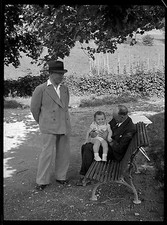 Men & Child Outdoor Bench -