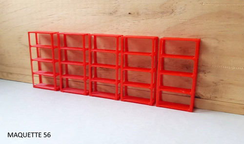 Lot étagères rouges - 1/43,