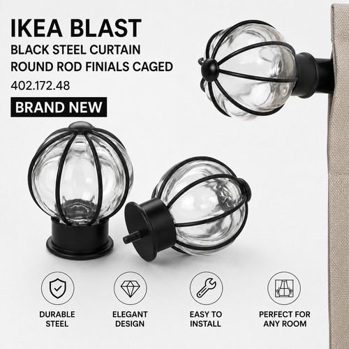 Rideau ikea acier - rideau, noir