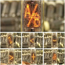 2 pcs SYMBOL Vintage neon nixie tubes IN-19V NOS IN19V IN-19 V USSR