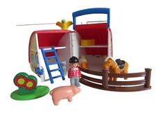 7⚜️ The Transportable Farm House Playmobil 123 Ref: 6778 Complete