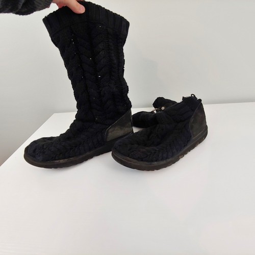 Womens ugg woven boots - ugg, black