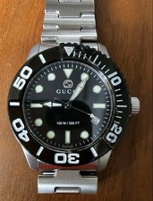 Gucci DiverS Watch YA126279 Stainless Steel Swiss Made Luxury 44ｍｍ Wrist 18cm