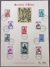 Feuillet de Belgique 1er jour Secours d'hiver 3.11.1941