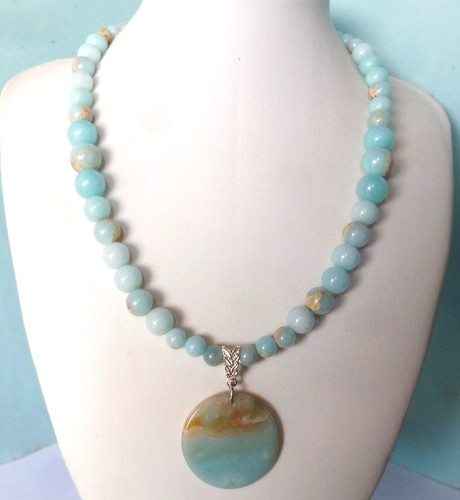 Collier jade bleu shoushan - jade,