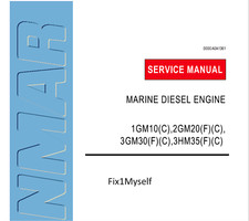 Yanmar Marine Engine 1GM10 2GM20 3GM30 3HM35 Service Manual  FREE SHIPPING