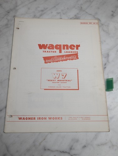 Wagner tractor loaders owners - tractor,
