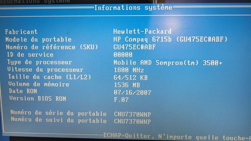 Réinstaller portable hp - a,