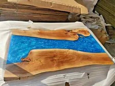 Bleu Résine Époxy Dining