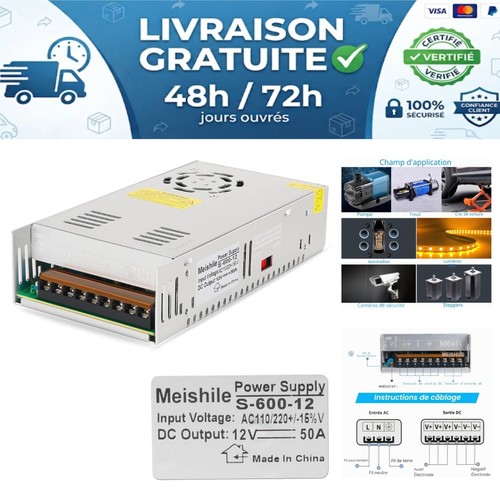 Alimentation 12v 50a - alimentation, 600w
