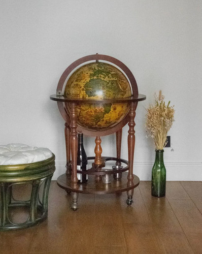 Quentin bar globe en bois - en,