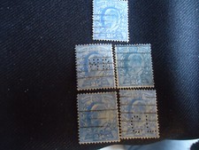 lot de 5 timbres-Royaume-Uni-2 1/2d-roi-bleu - oblitéré -
