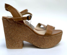 Zara Fauve Plateforme Cuir