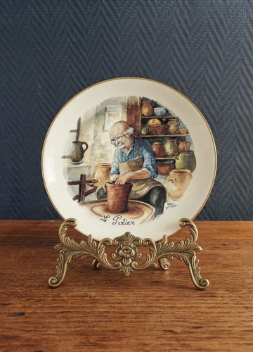 Assiette limoges potier - assiette,