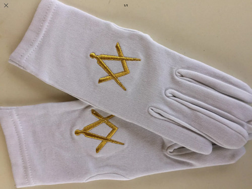 Gants coton brodés - , franc