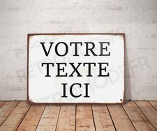 Plaque métal vintage Avec votre texte personnalisé Décoration panneau Déco