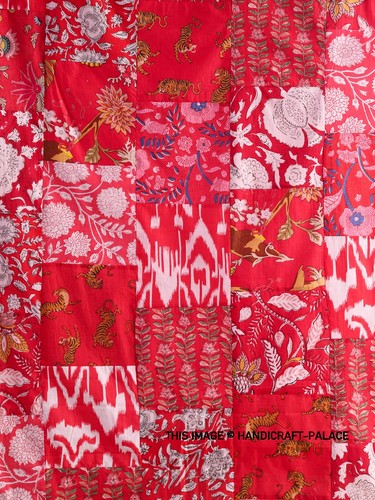 Tissu coton rouge - en,