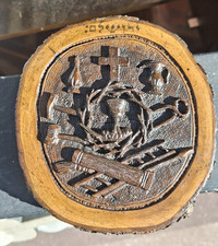 Crucifixion Remembrance Jerusalem Hebrew Wood Olive Tree Early 20th Century