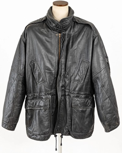 Manteau cuir noir - en,