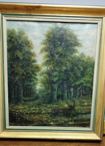 Huile sur toile ancienne - huile,
