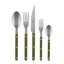 - 5-Piece Flatware Set - Bistrot Vintage Collection - Knives, Forks, Soup Spo...