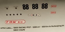 Decal  HONDA  S600 Nurburgring