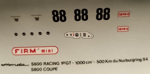 Decal honda s600 nurburgring - decal,
