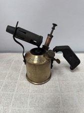 Max Sievert Vintage Brass Blow Lamp Torch 10148 Sweden Holds Liquid