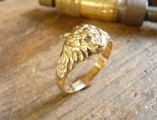 Bague or 18 KT tête de lion