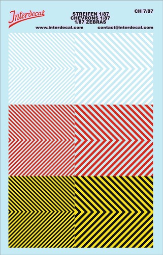 Chevrons décalcomanies - chevrons, 1/87