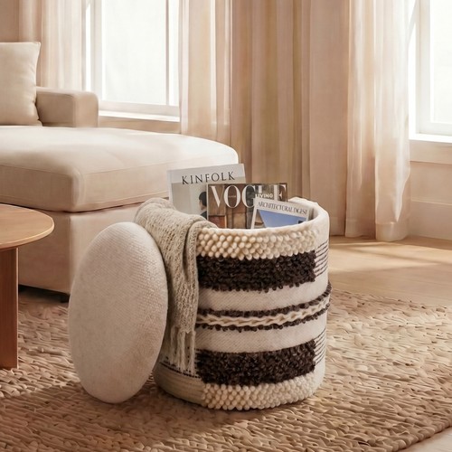 Tabouret pouf rangement en - tabouret, de