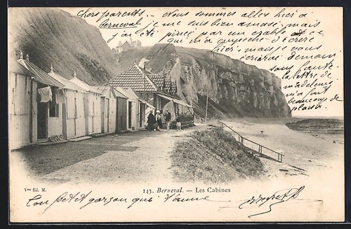 Cpa berneval les - les, cabines