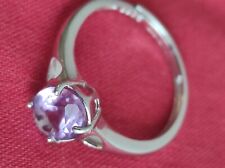bague ajustable en argent 925 pierre naturelle améthyste
