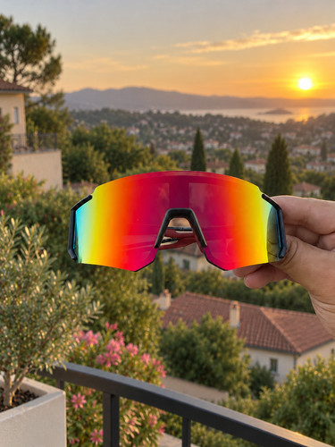 Lunettes sport uv400 miroir - lunettes,