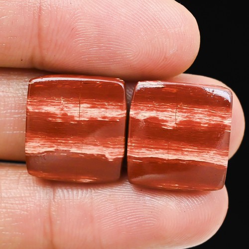Paire cabochons jaspe - en, À