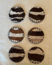 6 dessous de verre en peau de