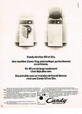 ADVERTISEMENT 1972 CANDY washing machine washing machine