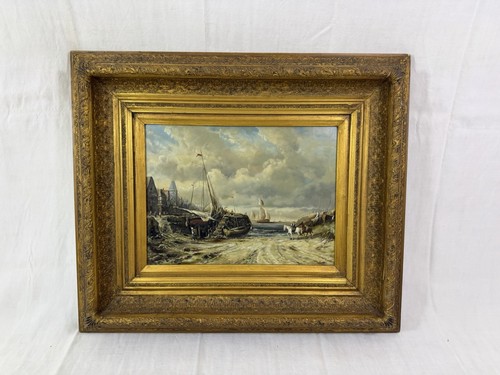 Tableau huile sur bois marine - sur,