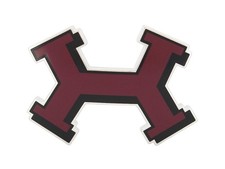 NEUF BOUCLE DE CEINTURE HERMES STREET 32MM METAL ARGENTE BORDEAUX BELT BUCKLE