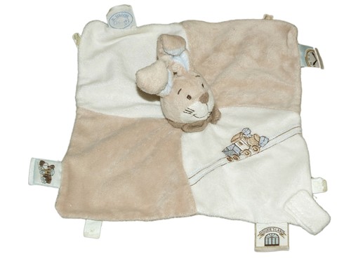 Doudou plat oscar lapin beige - doudou,