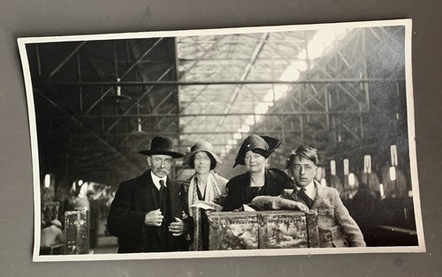 Old photo train station - photo,