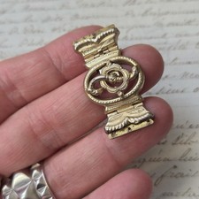 Antique Vermeil Silver Gold Plated Napoleon III 19th Century Silver Victorian Clasp