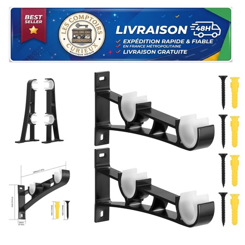 Supports tringle rideau - supports,