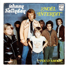 Johnny HALLYDAY Noel interdit  RARE Tour du label en ANGLAIS     7'  SP 45 tours
