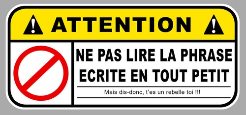 Autocollant attention danger - autocollant,