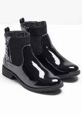 Freemans Noir Verni Bottines UK 5 (F844)