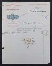 Invoice 1915 i COGNAC PRINTING ON WOOD BOXES MAZEAUD illustrated 95