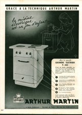 Antique 1949 Arthur Martin Electric Cooker Magazine Issue Advertising